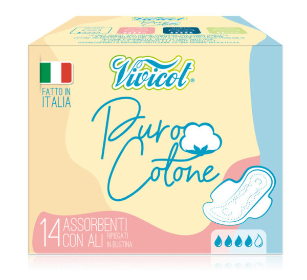 Absorbante de zi din bumbac hipoalergenic 4 picaturi 14buc Vivicot