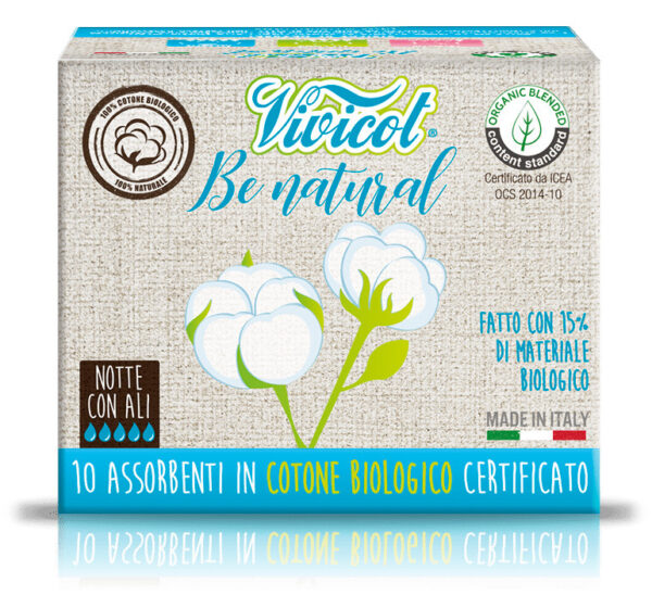 Absorbante de noapte din bumbac ecologic 5 picaturi 10buc Vivicot