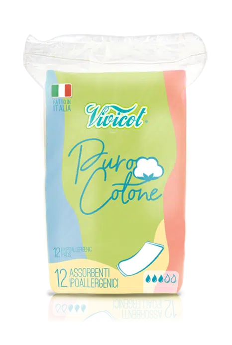 Absorbante fara aripioare din bumbac hipoalergenic 3 picaturi 12buc Vivicot