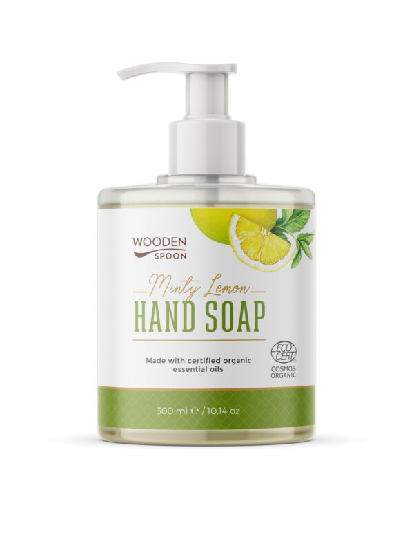 Sapun lichid pentru maini cu menta si lamaie ecologic 300ml Wooden Spoon